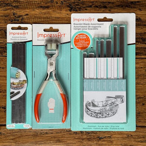ImpressArt Bracelet Bending Pliers, Aluminum Blanks Variety & Stamping Guide NWT